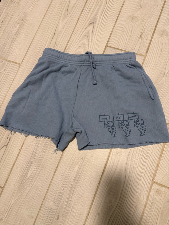 Boys Lie Pants - Boys Lie Light Blue Fleece Sweatshorts